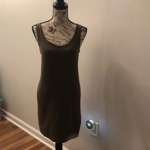 Green tank dress cotton